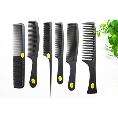 Customized black color plastic hair combs for hair salon